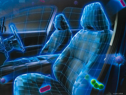 抗菌・抗ウイルスコートの施工の様子